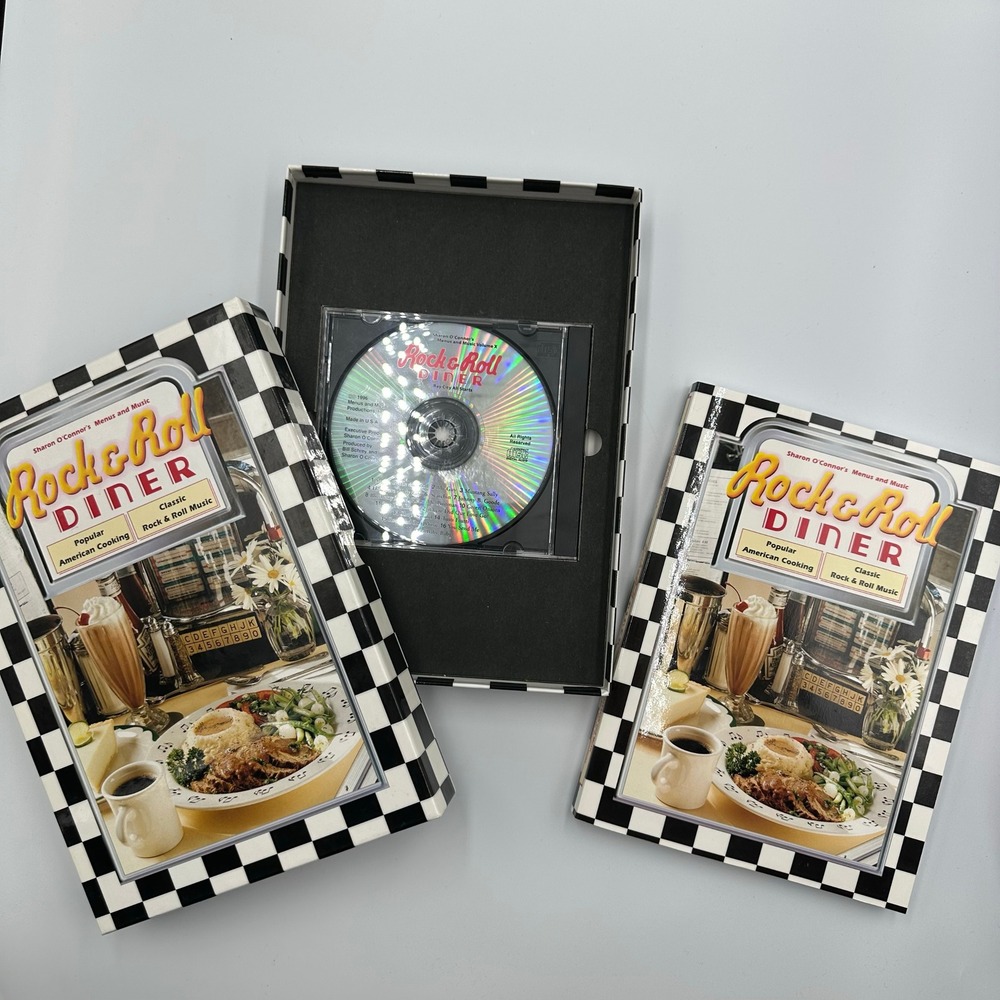 Rock & Roll Diner O'Connor 1996 Boxed Set Book & CD Menus Music Vol X Very‎ Good